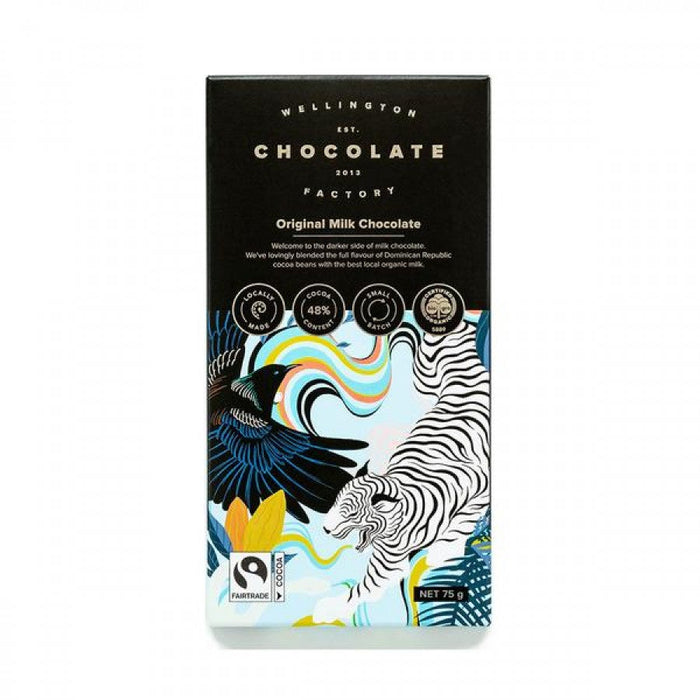 Wellington Chocolate Factory Original Milk Chocolate Bar 75g - The Health Shop