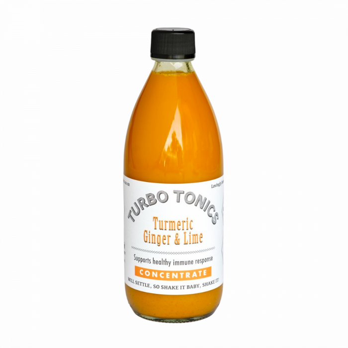 Turbo Tonics Turmeric, Ginger & Lime 500ml Concentrate - The Health Shop