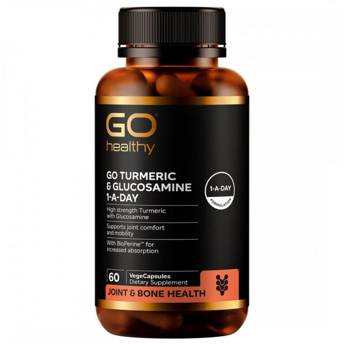 Go Healthy Turmeric & Glucosamine 1-A-Day 60vcaps - The Health Shop