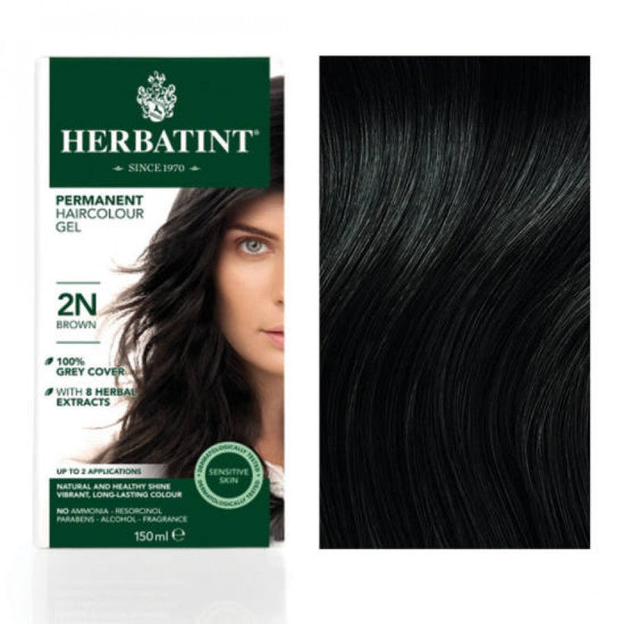 Herbatint Permanent Hair Colour Gel - N Tones: 2N Brown - The Health Shop