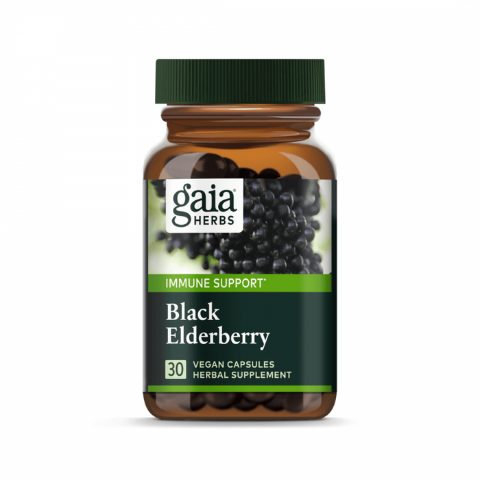 Gaia Herbs Black Elderberry 60vcaps - The Health Shop