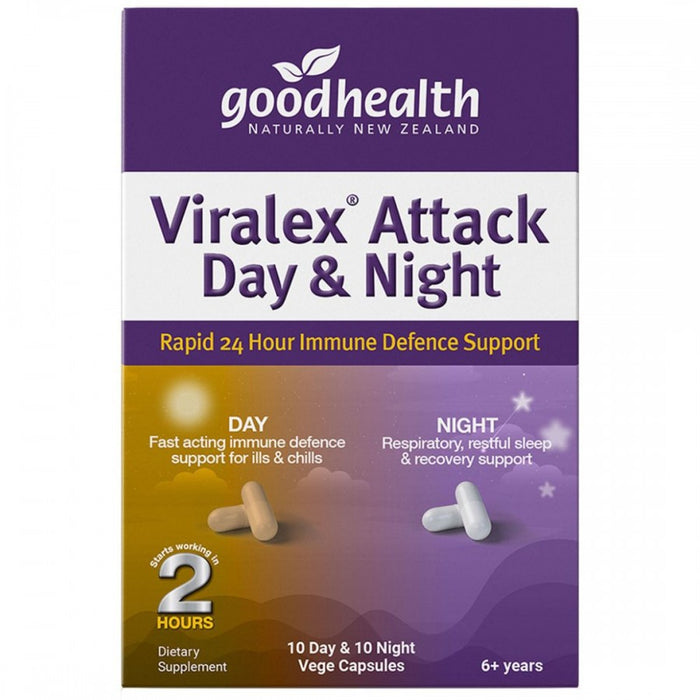 Goodhealth Viralex Attack Day & Night - 10 day & 10 night vege capsules - The Health Shop