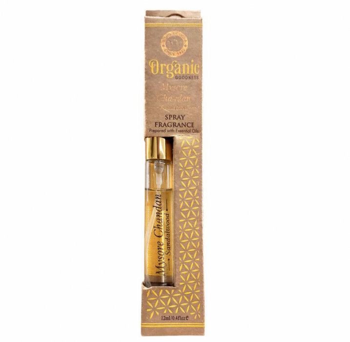 Organic Goodness Spray Fragrance, Mysore Chandan Sandalwood 12ml - The Health Shop