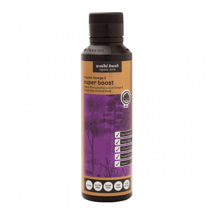 Waihi Bush Organic Omega 3 Super Boost 250ml - The Health Shop