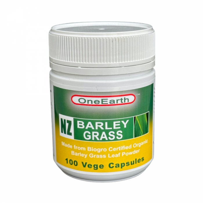 OneEarth 100% Organic NZ Barley Grass 100caps - The Health Shop