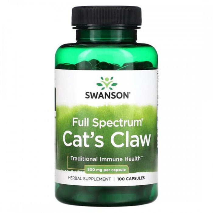 Swanson Full Spectrum Cat's Claw 500mg 100caps - The Health Shop