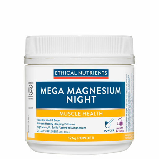 Ethical Nutrients Mega Magnesium Night 126g powder - The Health Shop
