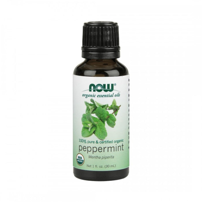 NOW Essential Oil Peppermint Organic & 100% Pure 30ml - The Health Shop
