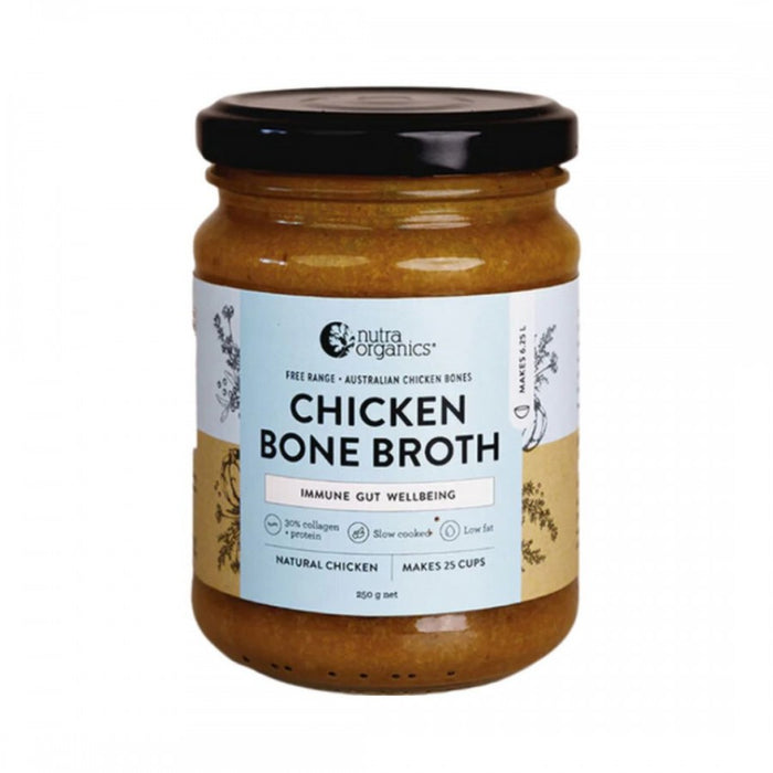 Nutra Organics Chicken Bone Broth Concentrate, Natural Chicken 250g - The Health Shop