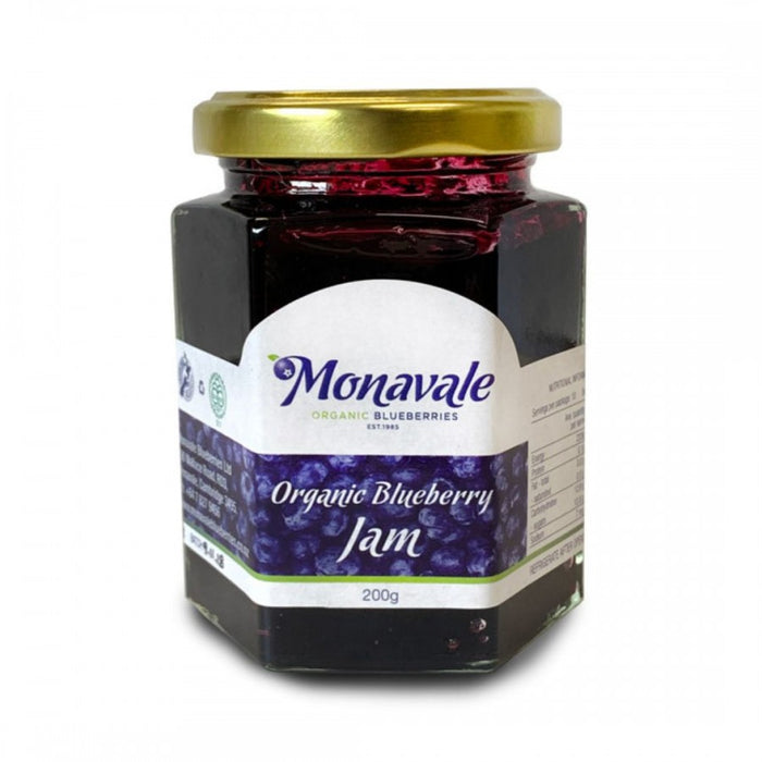 Monavale Organic Blueberry Jam 185g - The Health Shop