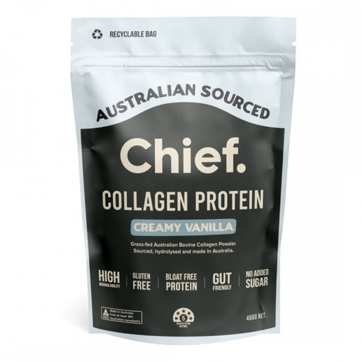 Chief. Collagen Protein Creamy Vanilla 450g - The Health Shop