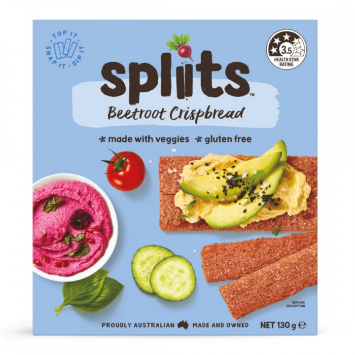 Spliits Beetroot Crispbread 130g - The Health Shop