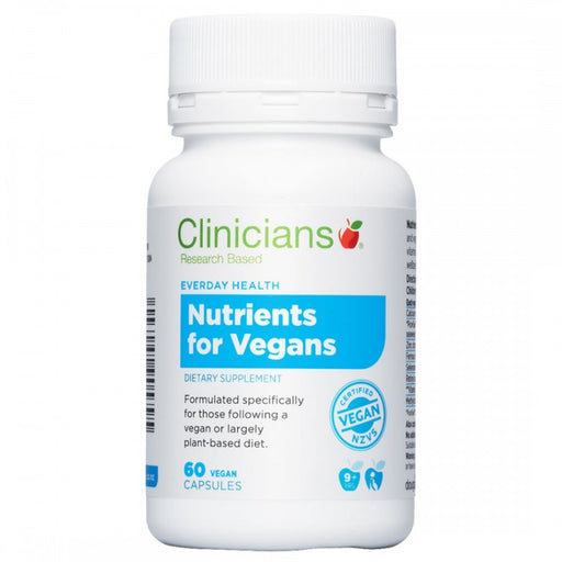 Clinicians Nutrients for Vegans 60vcaps - The Health Shop