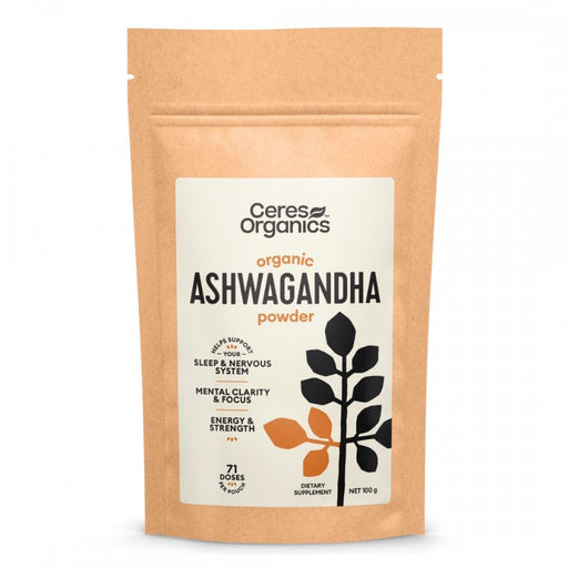 Ceres Organics Organic Ashwagandha Powder 100g - The Health Shop