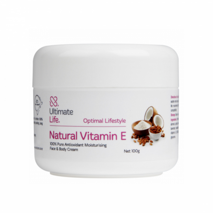 Ultimate Life Natural Vitamin E Cream 100g - The Health Shop