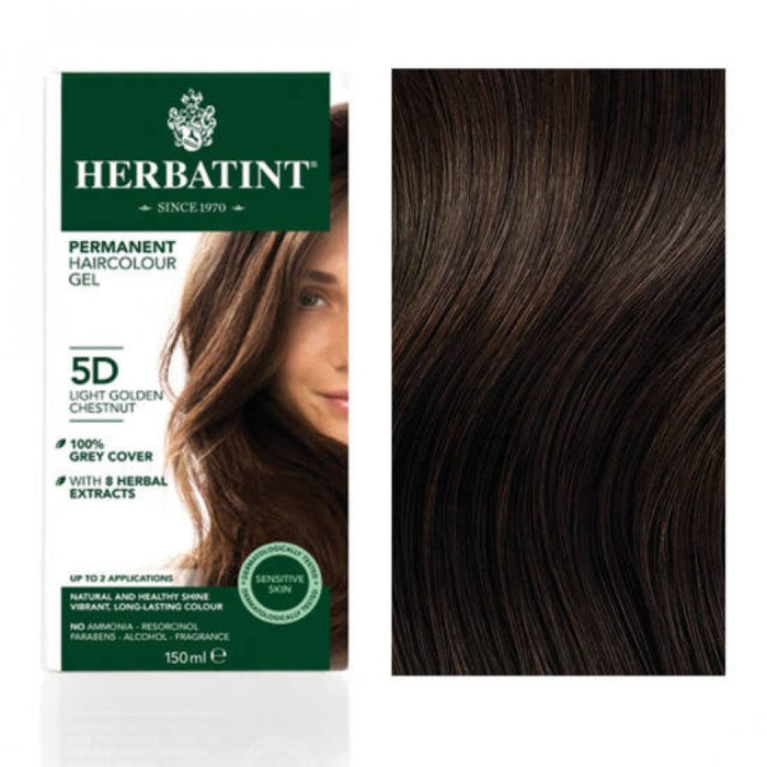 Herbatint Permanent Hair Colour Gel - D Tones: 5D Light Golden Chestnut - The Health Shop
