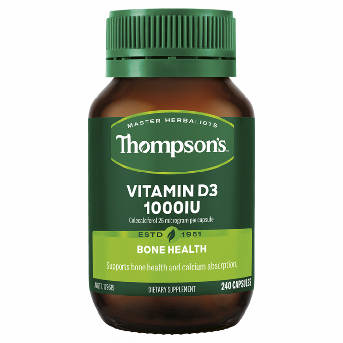 Thompson's Vitamin D3 1000IU 240caps - The Health Shop