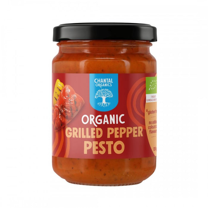 Chantal Organics Organic Grilled Pepper Pesto 130g - The Health Shop
