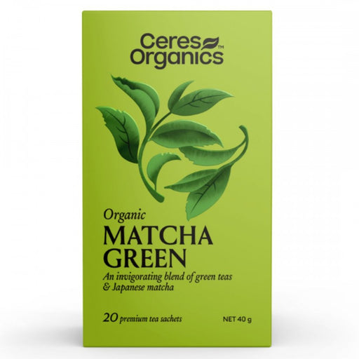 Ceres Organics Organic Matcha Green 20 tea sachets - The Health Shop