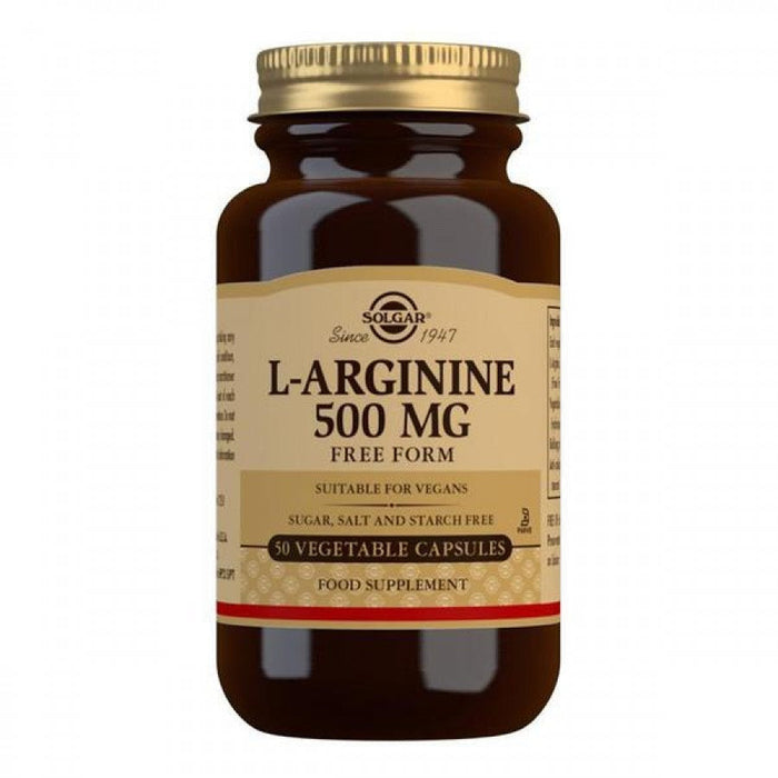 Solgar L-Arginine 500mg 50vegcaps - The Health Shop