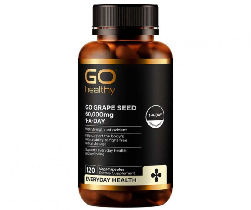 GO Healthy Grape Seed 60,000mg 1-A-Day 120vcaps - The Health Shop