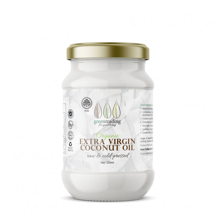 Green Trading Organic Extra Virgin Coconut Oil 500ml - The Health Shop
