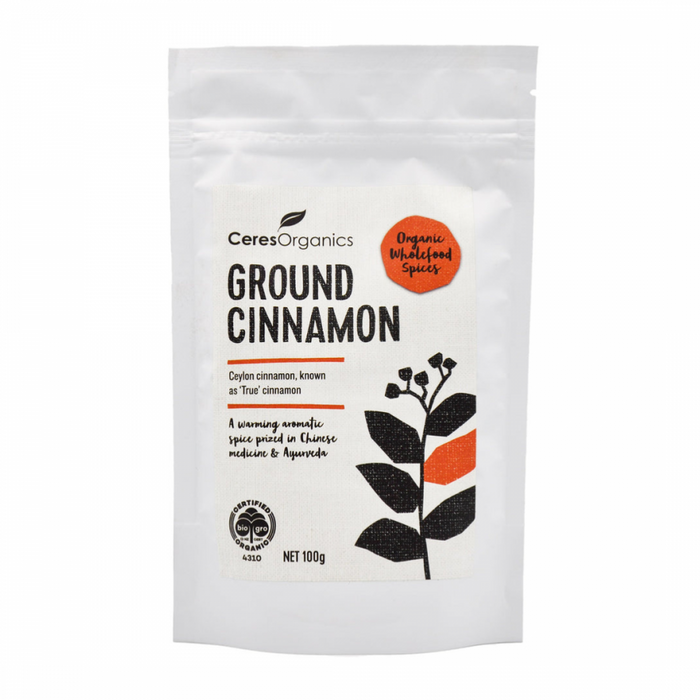 Ceres Organics Ground Cinnamon (Ceylon) Organic 100g - The Health Shop