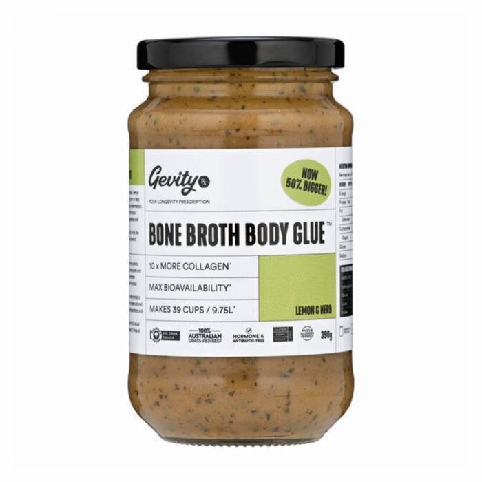 GevityRX Bone Broth Body Glue, Lemon & Herb 390g - The Health Shop