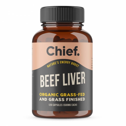 Chief. Organic Beef Liver 500mg 120caps - The Health Shop