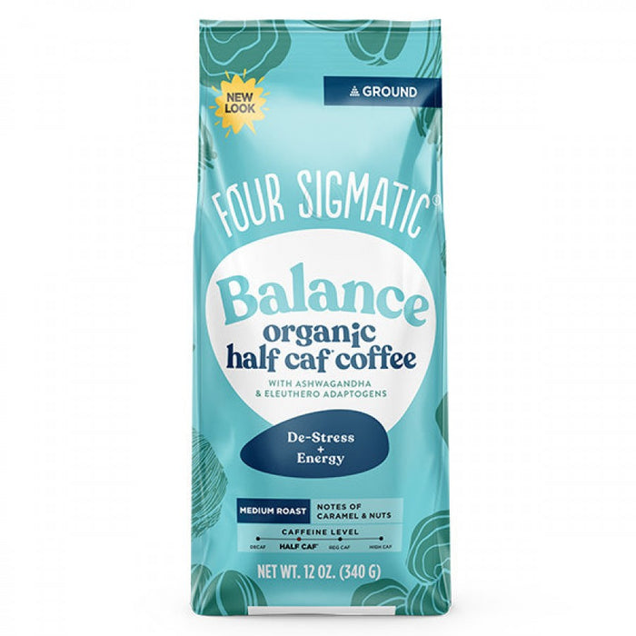 Four Sigmatic Balance Organic Half Caf Ground Coffee with Adaptogens 340g - The Health Shop