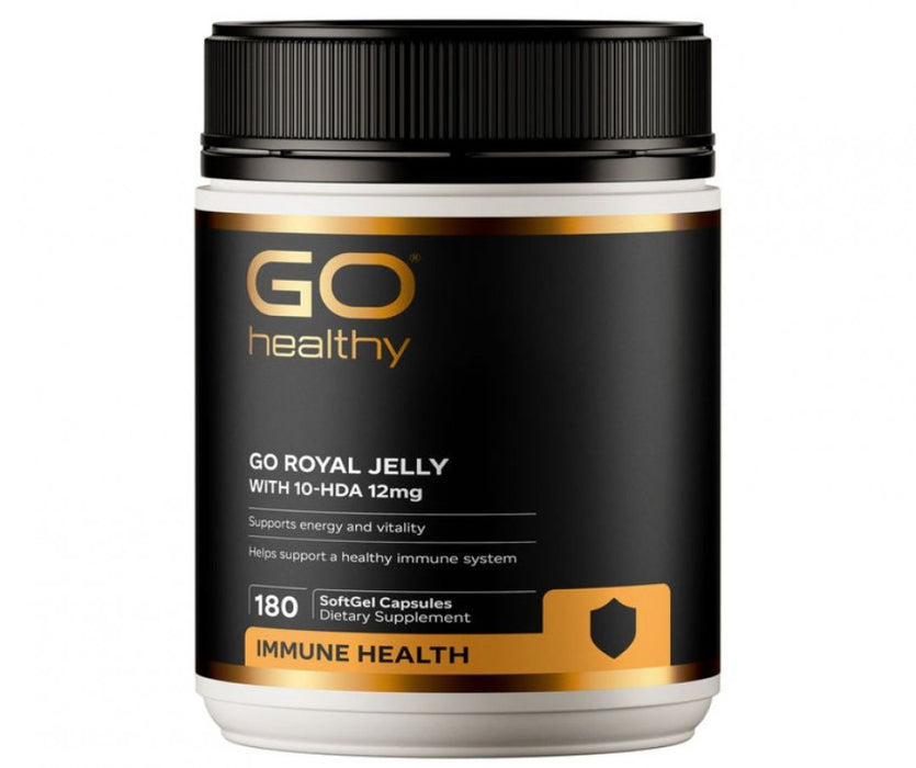 GO Healthy Royal Jelly 1,000mg 10-HDA 12 180caps - The Health Shop