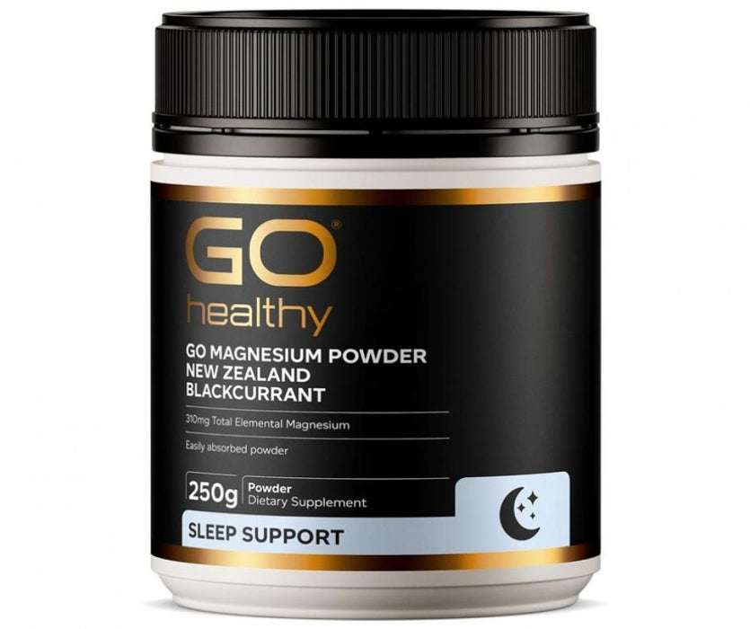 GO Healthy Magnesium Powder, New Zealand Blackcurrant 250g - The Health Shop