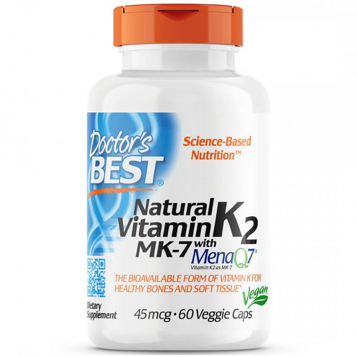 Doctor's Best Natural Vitamin K2 MK-7 45mcg 60vcaps - The Health Shop