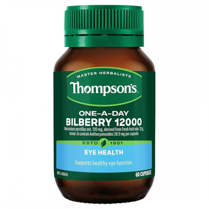 Thompson's One-A-Day Bilberry 12000 60caps - The Health Shop