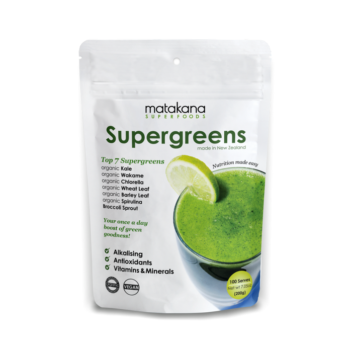 Matakana Superfoods Organic Supergreens Powder 200g - The Health Shop
