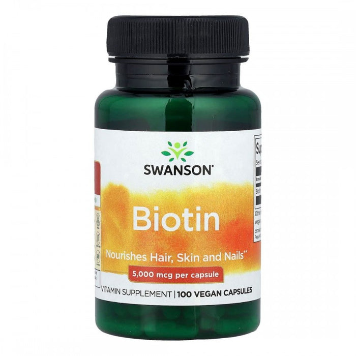 Swanson Biotin 5,000mcg 100caps - The Health Shop
