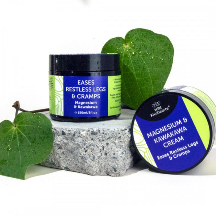 Wild Kiwihearts Magnesium & Kawakawa Cream 150ml - The Health Shop