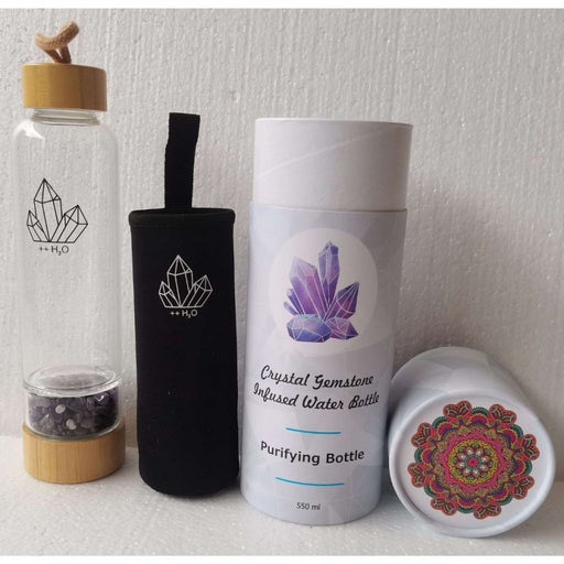 Stone Market Crystal Water Bottle with Crystals - The Health Shop