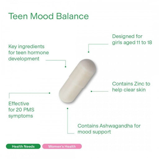Clinicians Teen Mood Balance 60vcaps - The Health Shop