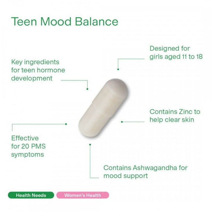 Clinicians Teen Mood Balance 60vcaps - The Health Shop
