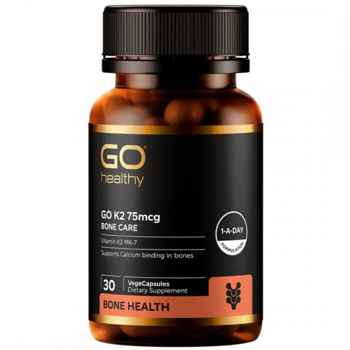 GO Healthy K2 75mcg Bone Care 30vcaps - The Health Shop