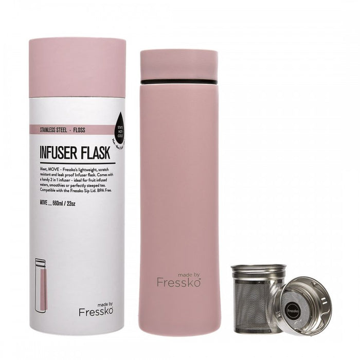 made by Fressko Infuser Flask Move 660ml - Floss - The Health Shop
