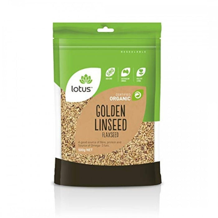Lotus Organic Golden Linseed Flaxseed 500g - The Health Shop