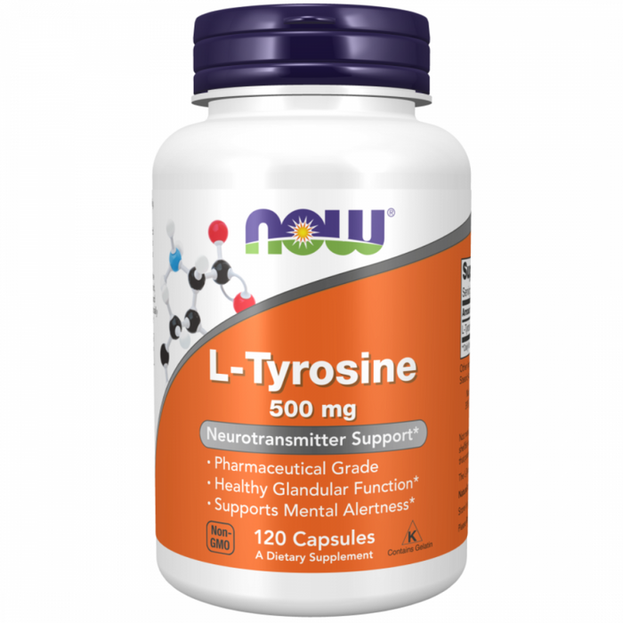 NOW L-Tyrosine 500mg 120caps - The Health Shop