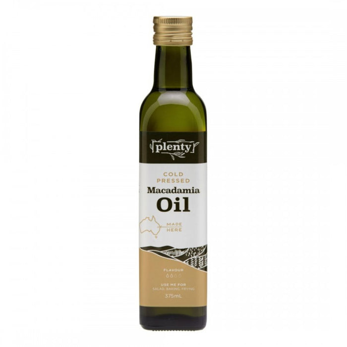 plenty Cold Pressed Macadamia Oil 375ml - The Health Shop