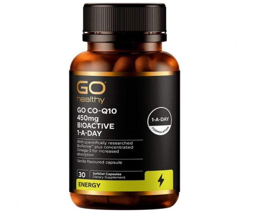 GO Healthy CO-Q10 450mg BioActive 1-A-Day 30caps - The Health Shop