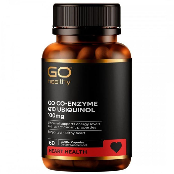 GO Healthy CO-Enzyme Q10 Ubiquinol 100mg 60caps - The Health Shop