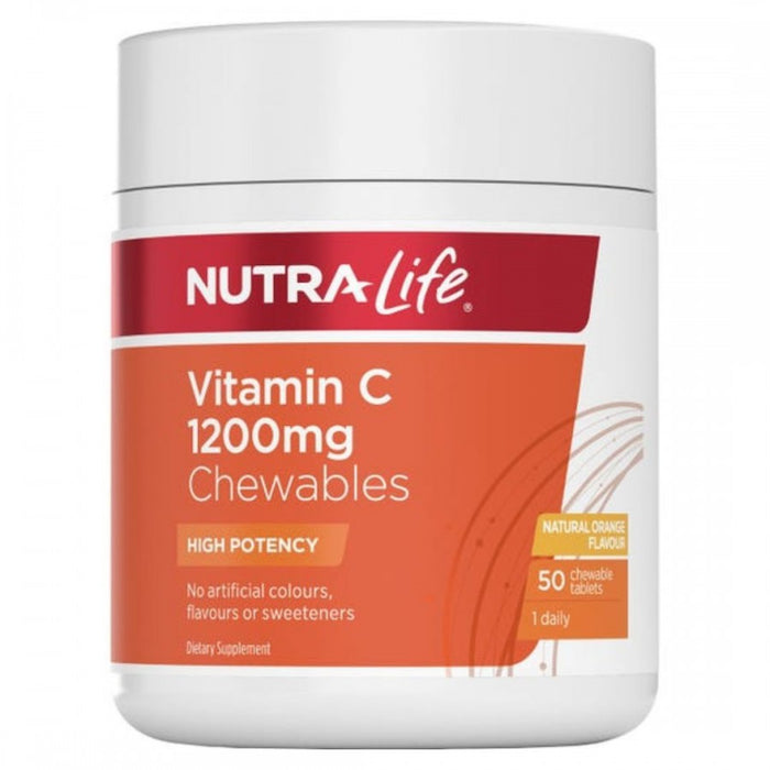 Nutra-Life Vitamin C 1200mg Chewables, 50tabs - The Health Shop