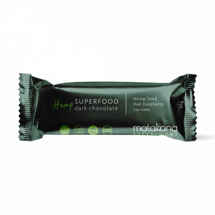 Matakana Superfoods Hemp Dark Chocolate Bar 45g - The Health Shop