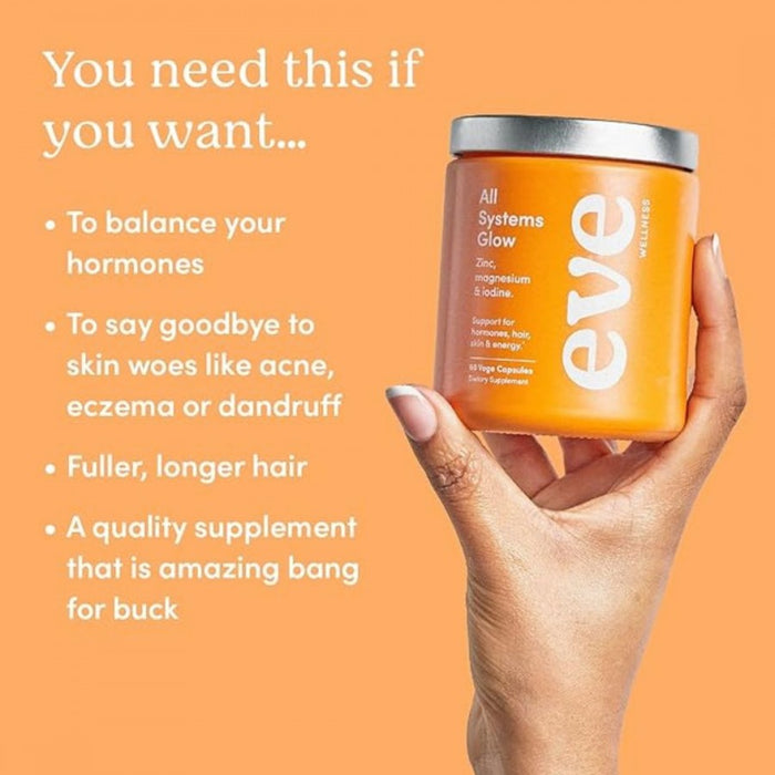 Eve Wellness All Systems Glow 60 vege caps - The Health Shop